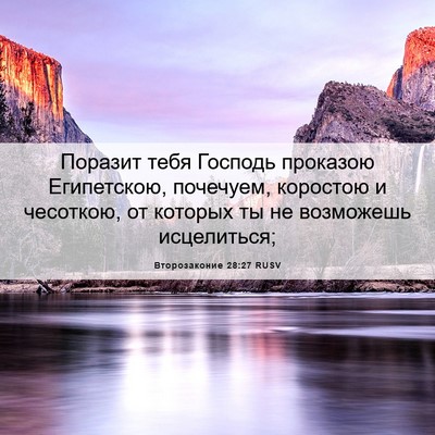 Picture 06 - Второзаконие 28:27 RUSV - Поразит тебя Господь - Bible Verse Picture