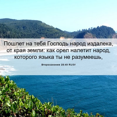 Picture 06 - Второзаконие 28:49 RUSV - Пошлет на тебя Господь - Bible Verse Picture
