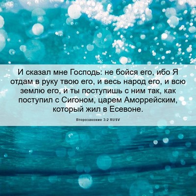 Picture 06 - Второзаконие 3:2 RUSV - И сказал мне Господь: не - Bible Verse Picture