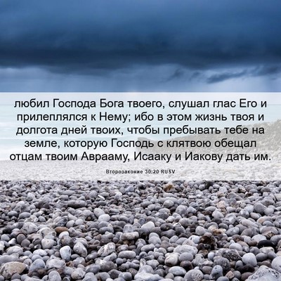 Picture 06 - Второзаконие 30:20 RUSV - любил Господа Бога твоего, - Bible Verse Picture