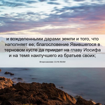 Picture 06 - Второзаконие 33:16 RUSV - и вожделенными дарами - Bible Verse Picture