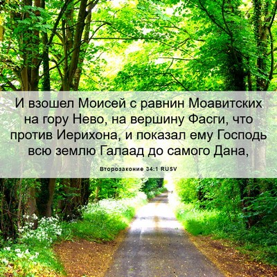 Picture 06 - Второзаконие 34:1 RUSV - И взошел Моисей с равнин - Bible Verse Picture