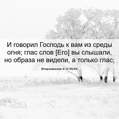 Picture 06 - Второзаконие 4:12 RUSV - И говорил Господь к вам из - Bible Verse Picture