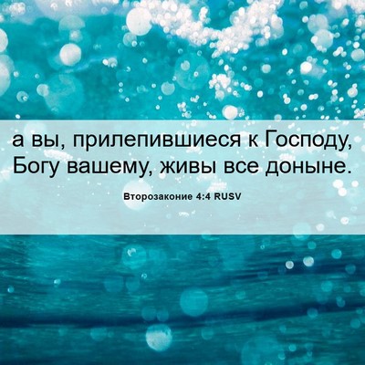 Picture 06 - Второзаконие 4:4 RUSV - а вы, прилепившиеся к - Bible Verse Picture