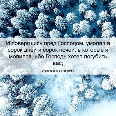 Picture 06 - Второзаконие 9:25 RUSV - И повергшись пред - Bible Verse Picture