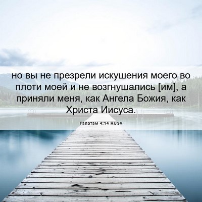 Picture 06 - Галатам 4:14 RUSV - но вы не презрели - Bible Verse Picture