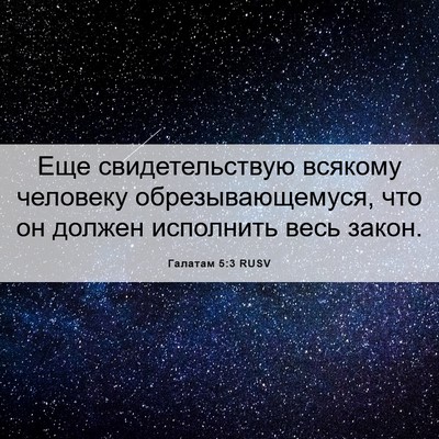 Picture 06 - Галатам 5:3 RUSV - Еще свидетельствую - Bible Verse Picture