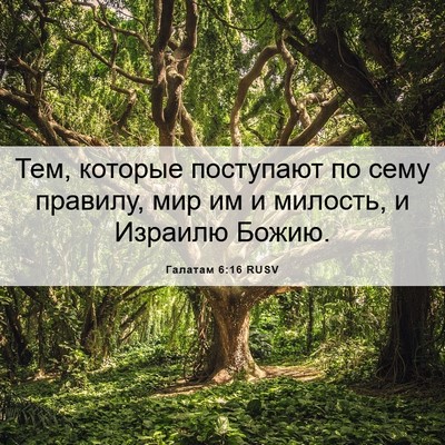 Picture 06 - Галатам 6:16 RUSV - Тем, которые поступают по - Bible Verse Picture