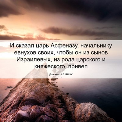 Picture 06 - Даниил 1:3 RUSV - И сказал царь Асфеназу, - Bible Verse Picture