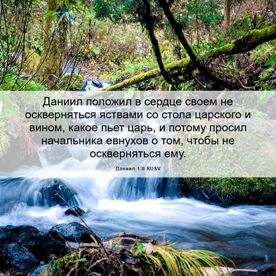 Picture 06 - Даниил 1:8 RUSV - Даниил положил в сердце - Bible Verse Picture