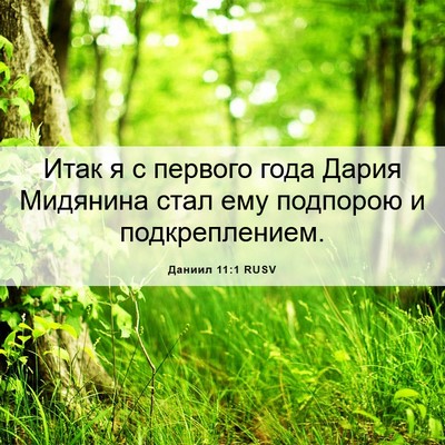 Picture 06 - Даниил 11:1 RUSV - Итак я с первого года Дария - Bible Verse Picture