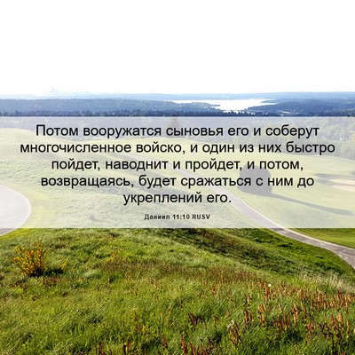 Picture 06 - Даниил 11:10 RUSV - Потом вооружатся сыновья - Bible Verse Picture