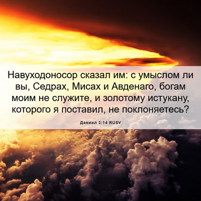 Picture 06 - Даниил 3:14 RUSV - Навуходоносор сказал им: с - Bible Verse Picture