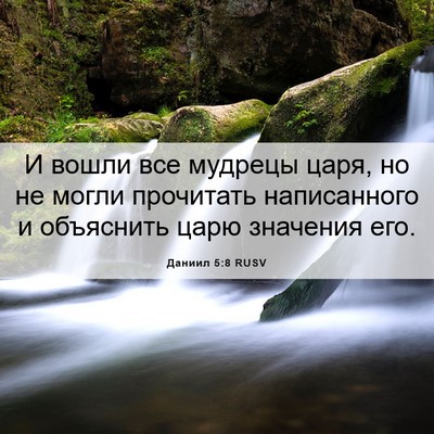 Picture 06 - Даниил 5:8 RUSV - И вошли все мудрецы царя, - Bible Verse Picture