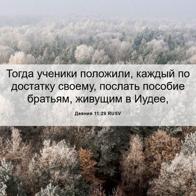 Picture 06 - Деяния 11:29 RUSV - Тогда ученики положили, - Bible Verse Picture