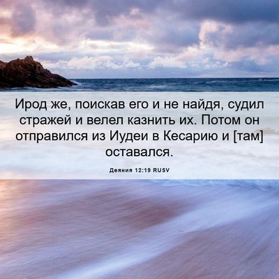 Picture 06 - Деяния 12:19 RUSV - Ирод же, поискав его и не - Bible Verse Picture
