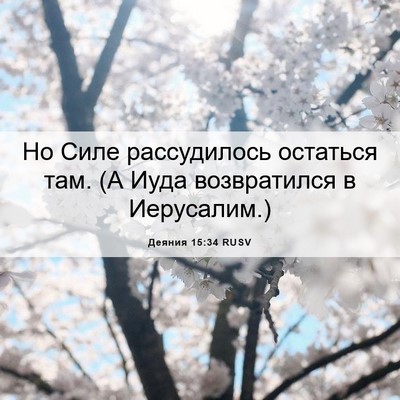 Picture 06 - Деяния 15:34 RUSV - Но Силе рассудилось - Bible Verse Picture