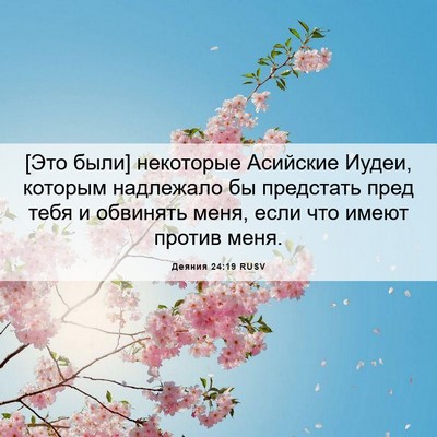 Picture 06 - Деяния 24:19 RUSV - [Это были] некоторые - Bible Verse Picture