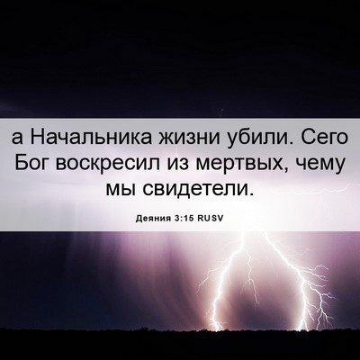 Picture 06 - Деяния 3:15 RUSV - а Начальника жизни убили. - Bible Verse Picture