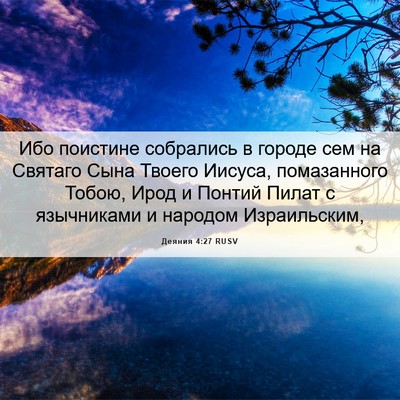 Picture 06 - Деяния 4:27 RUSV - Ибо поистине собрались в - Bible Verse Picture