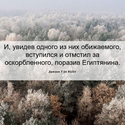 Picture 06 - Деяния 7:24 RUSV - И, увидев одного из них - Bible Verse Picture
