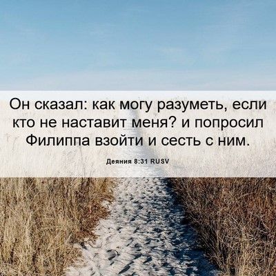 Picture 06 - Деяния 8:31 RUSV - Он сказал: как могу - Bible Verse Picture