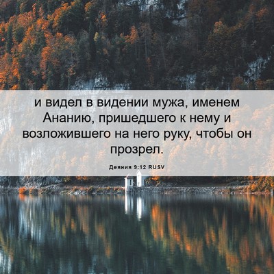 Picture 06 - Деяния 9:12 RUSV - и видел в видении мужа, - Bible Verse Picture