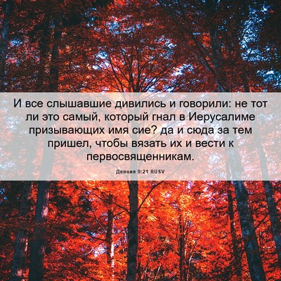 Picture 06 - Деяния 9:21 RUSV - И все слышавшие дивились и - Bible Verse Picture