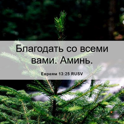 Picture 06 - Евреям 13:25 RUSV - Благодать со всеми вами. - Bible Verse Picture