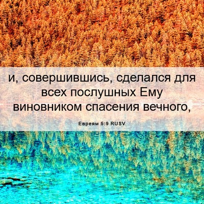 Picture 06 - Евреям 5:9 RUSV - и, совершившись, сделался - Bible Verse Picture