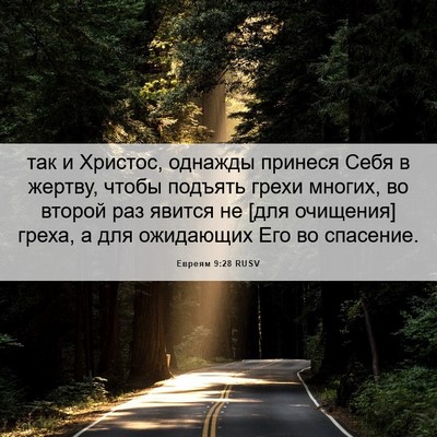 Picture 06 - Евреям 9:28 RUSV - так и Христос, однажды - Bible Verse Picture