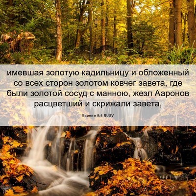Picture 06 - Евреям 9:4 RUSV - имевшая золотую - Bible Verse Picture