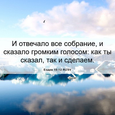 Picture 06 - Ездра 10:12 RUSV - И отвечало все собрание, и - Bible Verse Picture