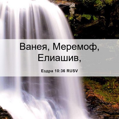 Picture 06 - Ездра 10:36 RUSV - Ванея, Меремоф, - Bible Verse Picture