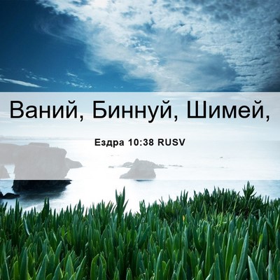 Picture 06 - Ездра 10:38 RUSV - Ваний, Биннуй, - Bible Verse Picture