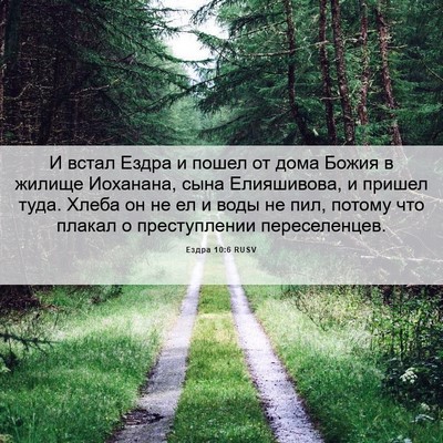 Picture 06 - Ездра 10:6 RUSV - И встал Ездра и пошел от - Bible Verse Picture