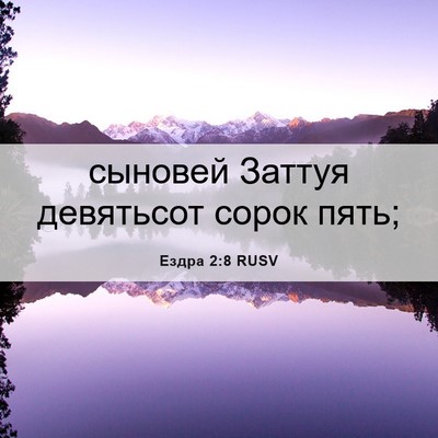 Picture 06 - Ездра 2:8 RUSV - сыновей Заттуя девятьсот - Bible Verse Picture