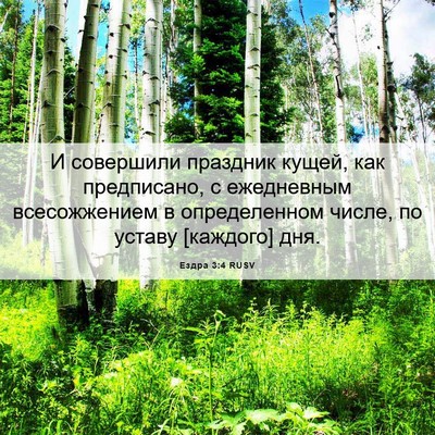 Picture 06 - Ездра 3:4 RUSV - И совершили праздник - Bible Verse Picture