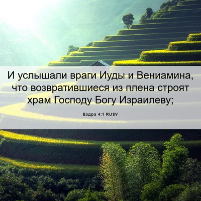 Picture 06 - Ездра 4:1 RUSV - И услышали враги Иуды и - Bible Verse Picture
