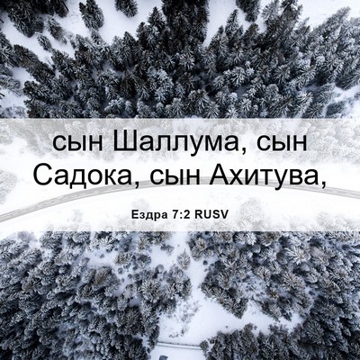 Picture 06 - Ездра 7:2 RUSV - сын Шаллума, сын Садока, - Bible Verse Picture