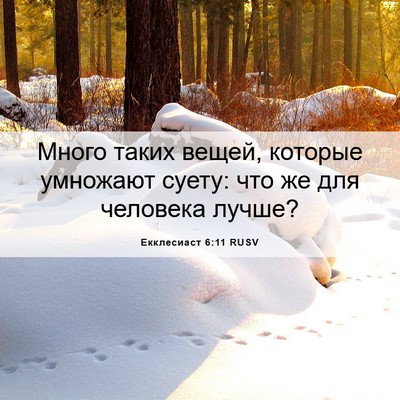 Picture 06 - Екклесиаст 6:11 RUSV - Много таких вещей, которые - Bible Verse Picture