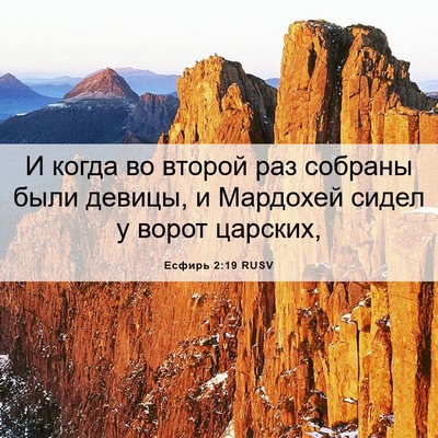 Picture 06 - Есфирь 2:19 RUSV - И когда во второй раз - Bible Verse Picture