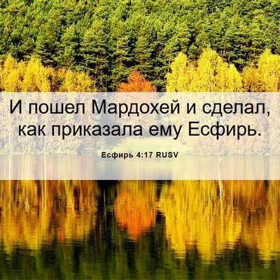 Picture 06 - Есфирь 4:17 RUSV - И пошел Мардохей и сделал, - Bible Verse Picture