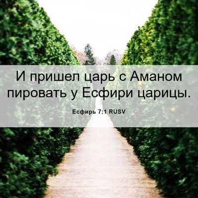 Picture 06 - Есфирь 7:1 RUSV - И пришел царь с Аманом - Bible Verse Picture