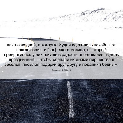 Picture 06 - Есфирь 9:22 RUSV - как таких дней, в которые - Bible Verse Picture