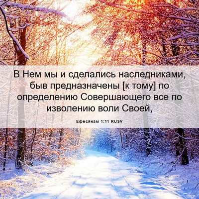 Picture 06 - Ефесянам 1:11 RUSV - В Нем мы и сделались - Bible Verse Picture