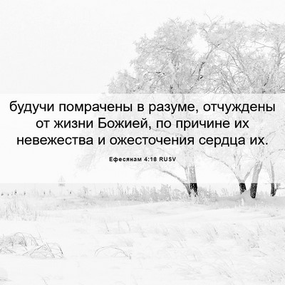 Picture 06 - Ефесянам 4:18 RUSV - будучи помрачены в разуме, - Bible Verse Picture