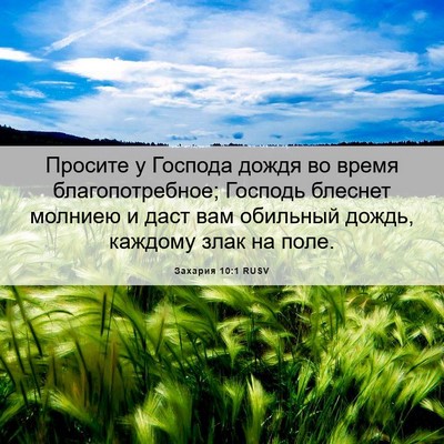 Picture 06 - Захария 10:1 RUSV - Просите у Господа дождя во - Bible Verse Picture