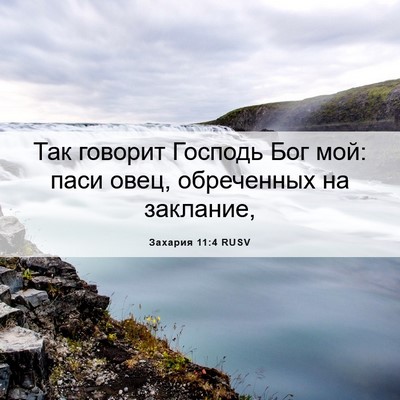 Picture 06 - Захария 11:4 RUSV - Так говорит Господь Бог - Bible Verse Picture