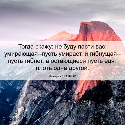 Picture 06 - Захария 11:9 RUSV - Тогда скажу: не буду пасти - Bible Verse Picture